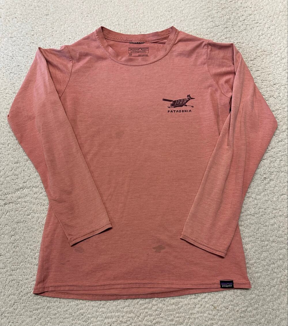 Patagonia Womens Capilene Cool Daily Graphic Lands Long Sleeve Shirt Size XS